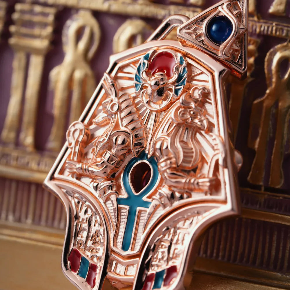 Customized 18K Rose Gold Eye of Horus Spinner Pendant Details04