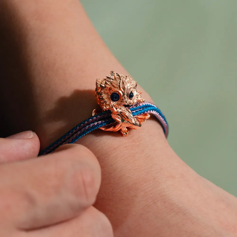 Customized 18K Rose Gold Griffin Rope Bracelet Details 02