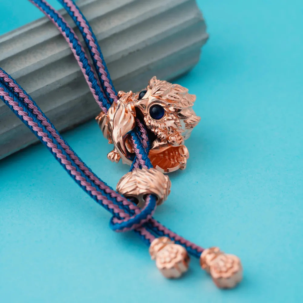 Customized 18K Rose Gold Griffin Rope Bracelet Details 05