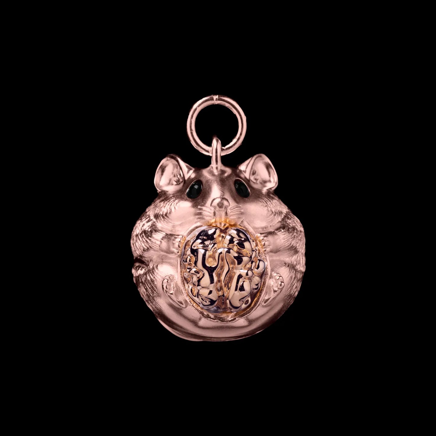 Customized 18K Rose Gold Hamster Bell Details01