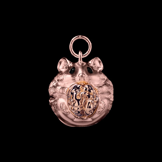 Customized 18K Rose Gold Hamster Bell Details01