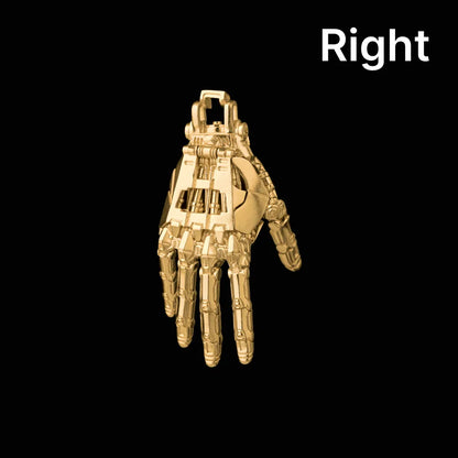 Customized 18k Gold Mechanical Hand Pendant Right