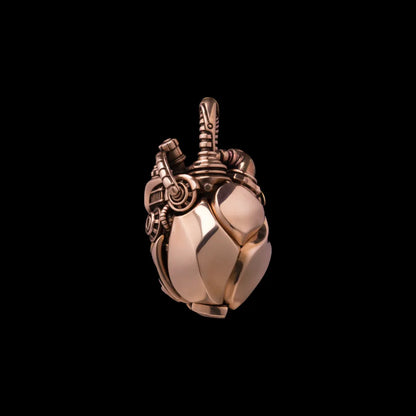 Customized 18k Rose Gold Mechanical Heart Pendant