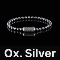Snake Scale Ball Chain Bracelet - 4mm Oxidized Silver