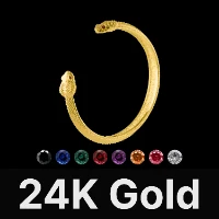 Amphisbaena Bracelet 24K Gold & Gemstone