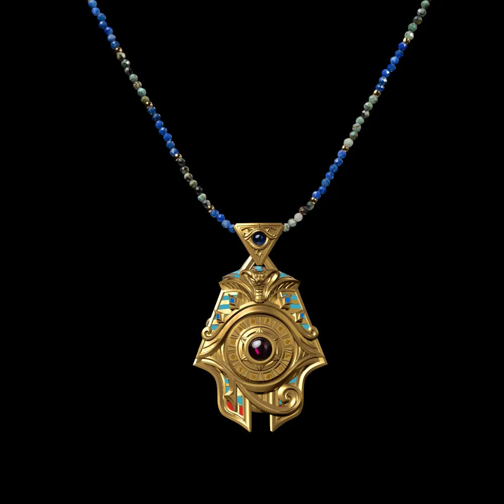 Customized 24K Gold Eye of Horus Spinner Pendant Details 04
