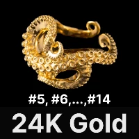 Octopus Ring 24K Gold