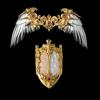 Customized 24K Rose Gold With Silver With 24K Gold Shield Option 02