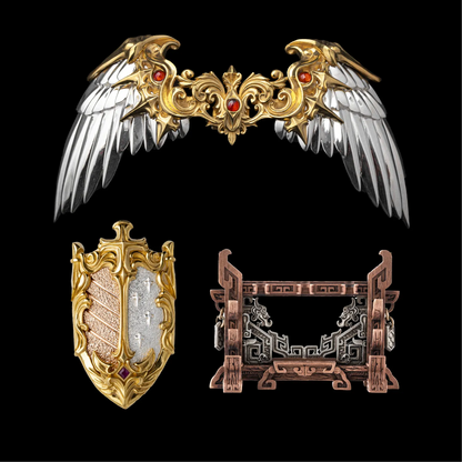 Customized 24K Rose Gold With Silver With 24K Gold Shield Option 03