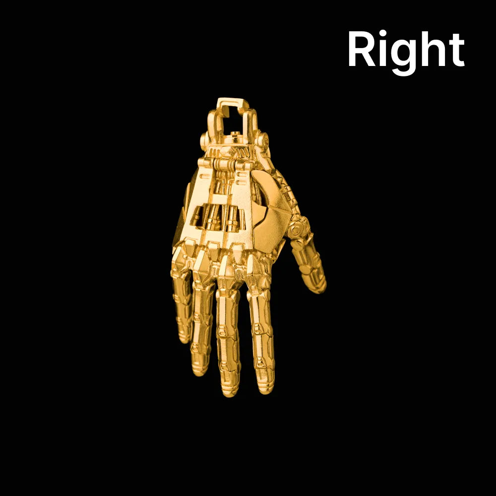 Customized 24k Gold Mechanical Hand Pendant Right Only