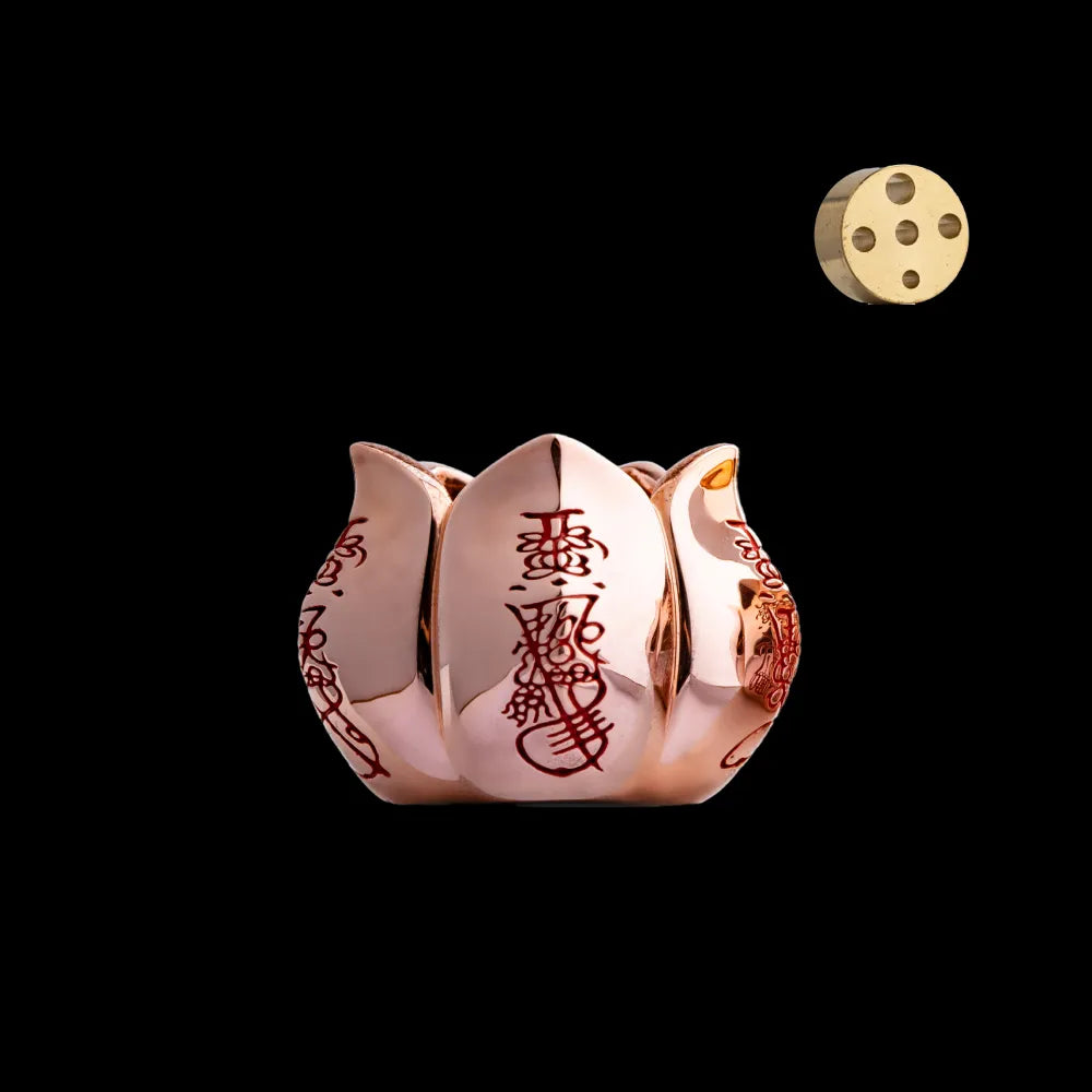 Customized Black Copper Wealth Lotus Incense Holder