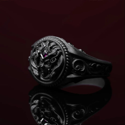 Medusa Signet Ring