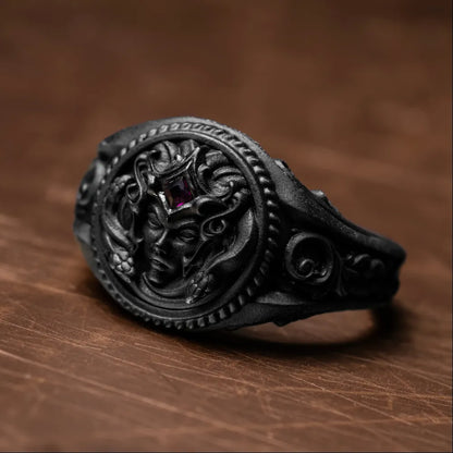 Medusa Signet Ring