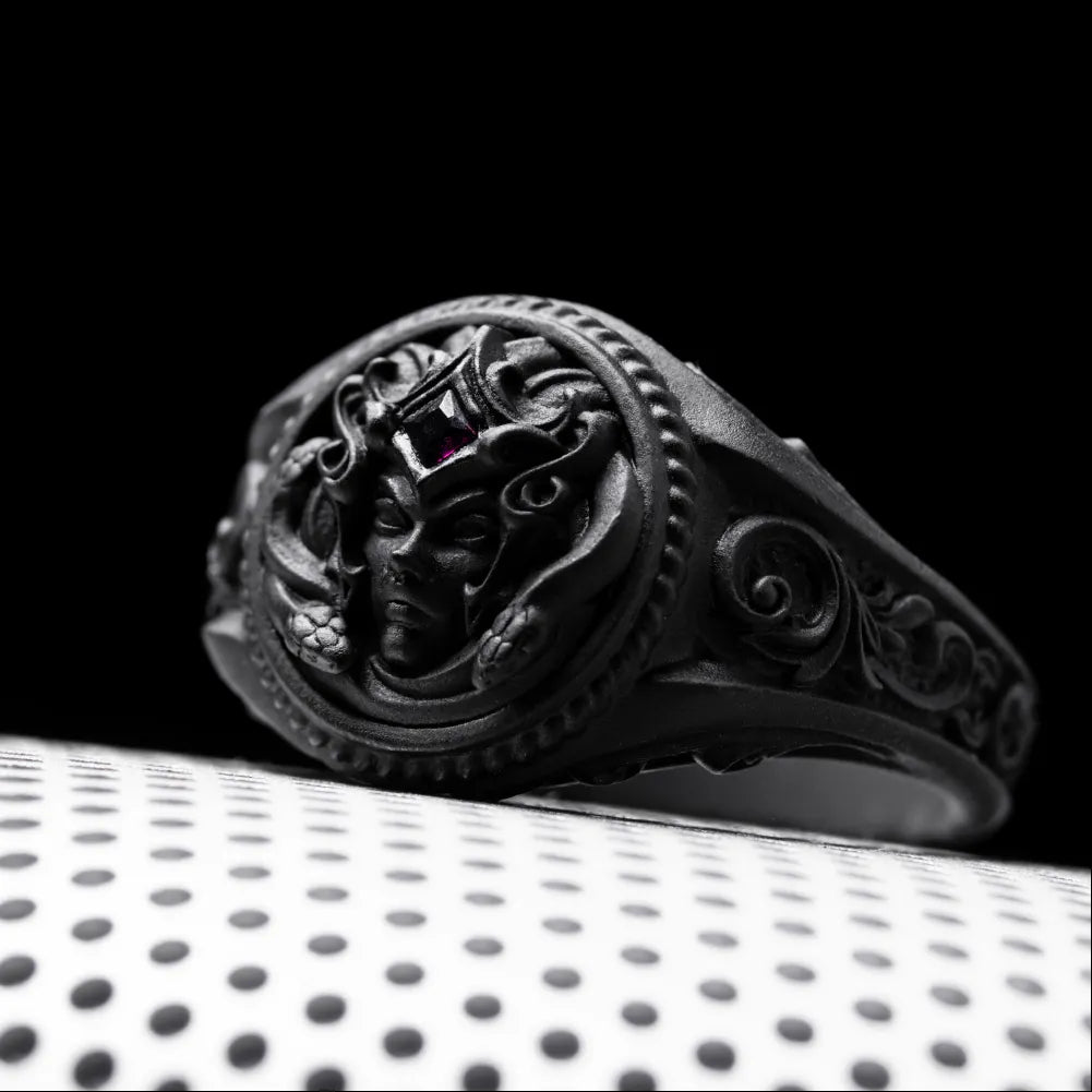 Medusa Signet Ring