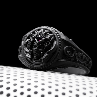 Medusa Signet Ring