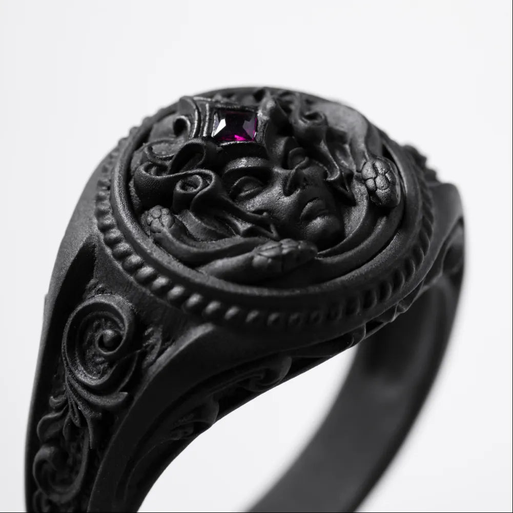 Medusa Signet Ring