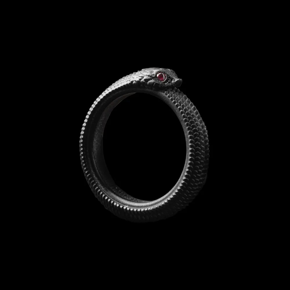 Customized Blackened OuroborosRing 2.0 Details 01