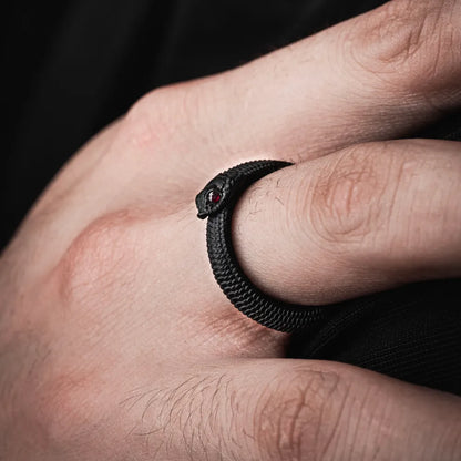 Customized Blackened OuroborosRing 2.0 Details 02
