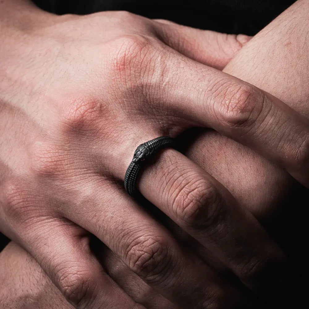 Customized Blackened OuroborosRing 2.0 Details 03