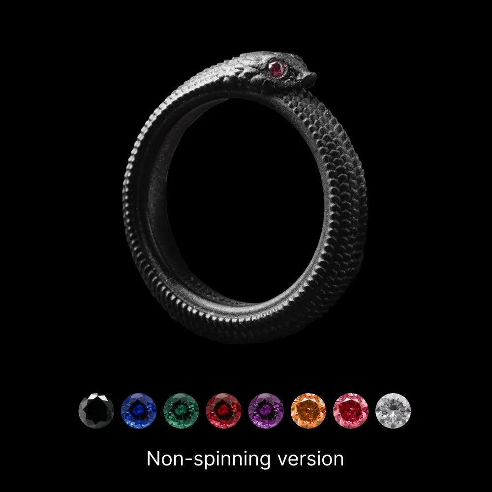 Customized Blackened OuroborosRing 2.0 Details 08