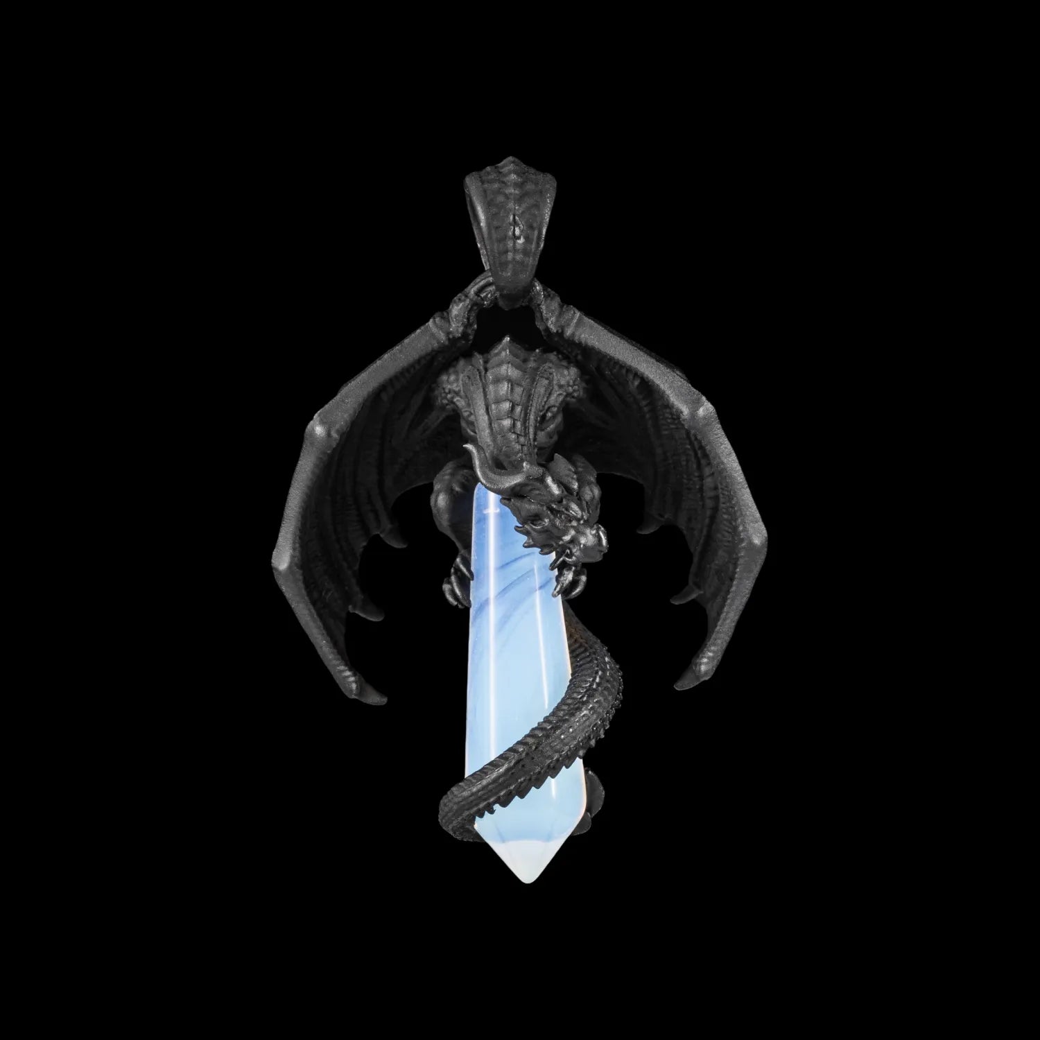 Customized Blackened Skybound Dragon Pendant Details 01