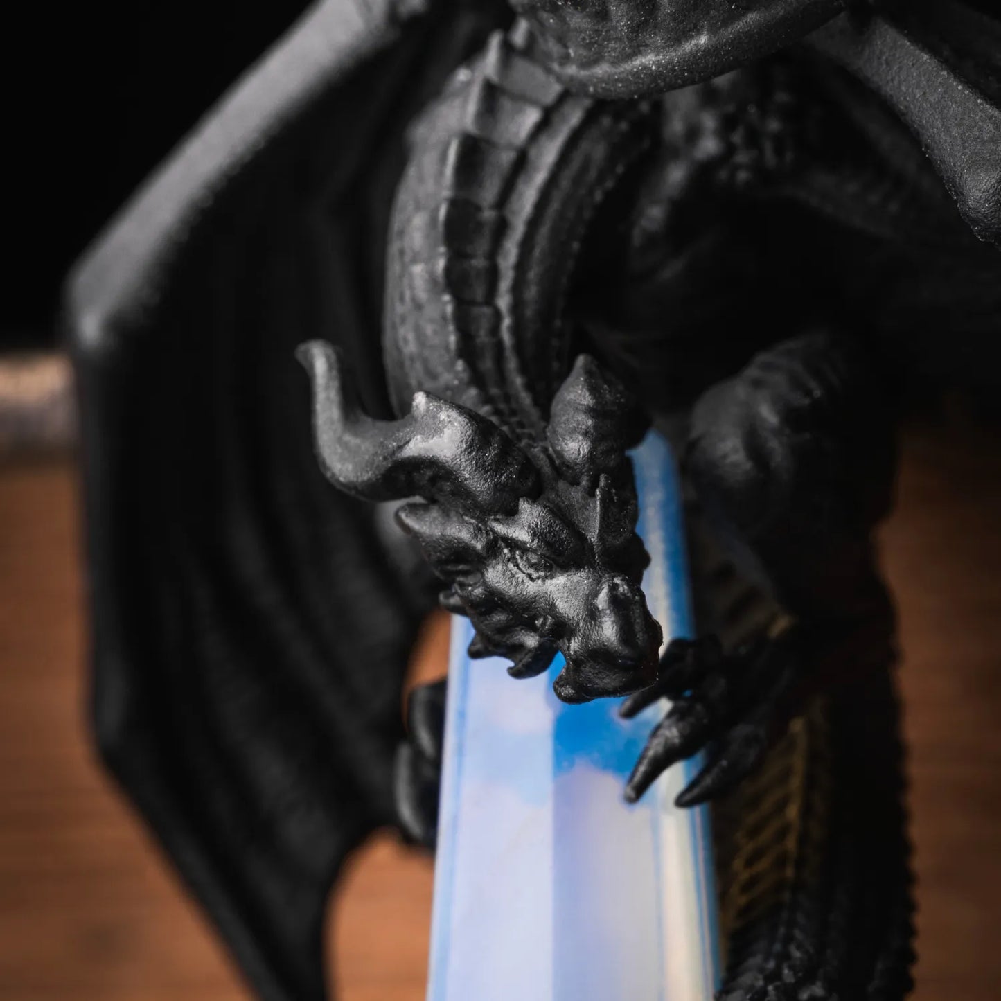 Customized Blackened Skybound Dragon Pendant Details 03