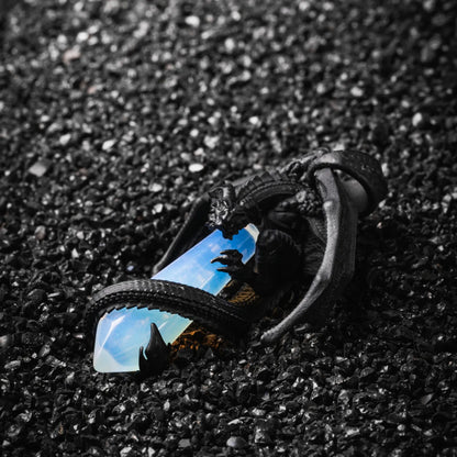 Customized Blackened Skybound Dragon Pendant Details 05