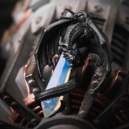 Customized Blackened Skybound Dragon Pendant Details 06