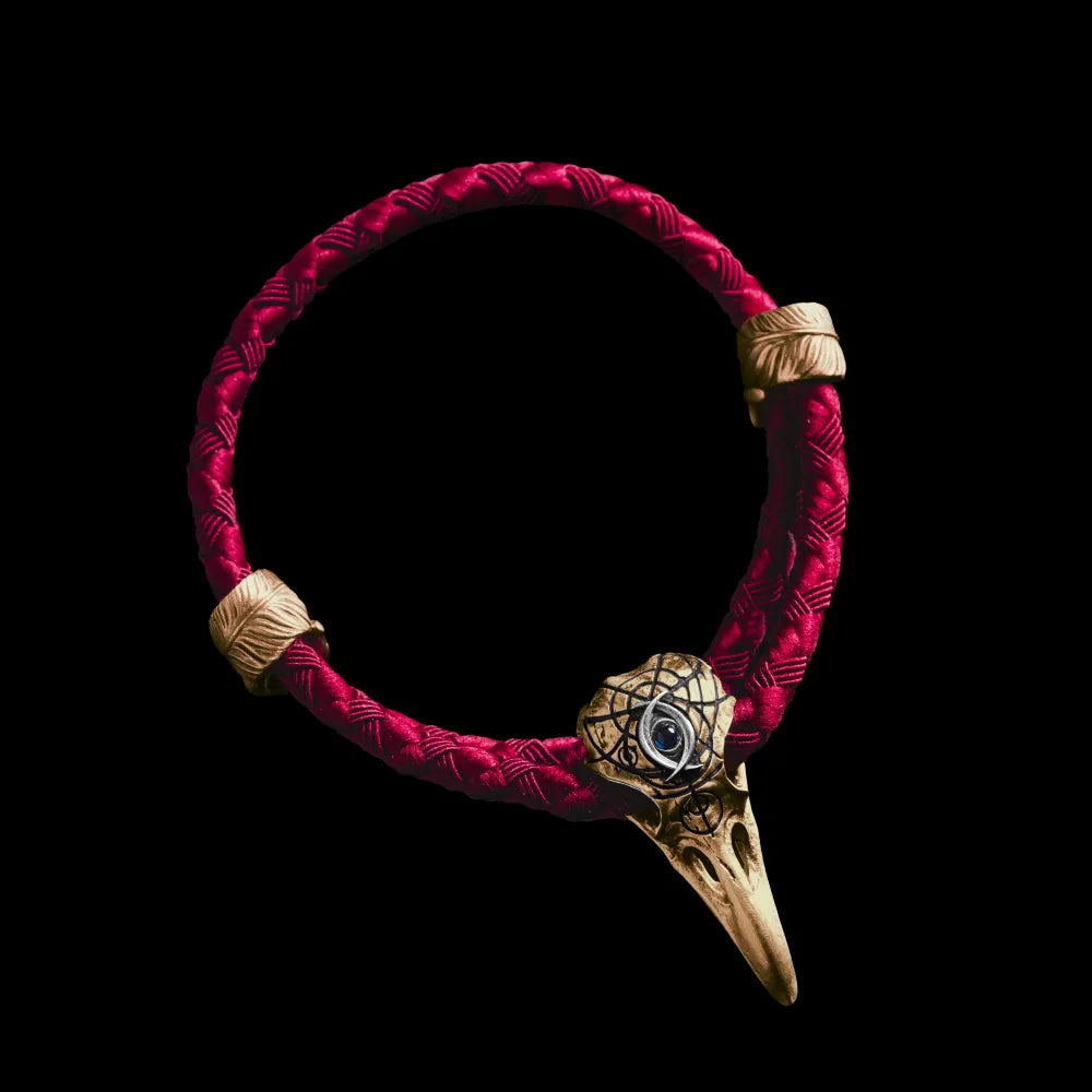 Raven Totem Rope Bracelet with Gemstone And Galaxy Engraving V37 ...
