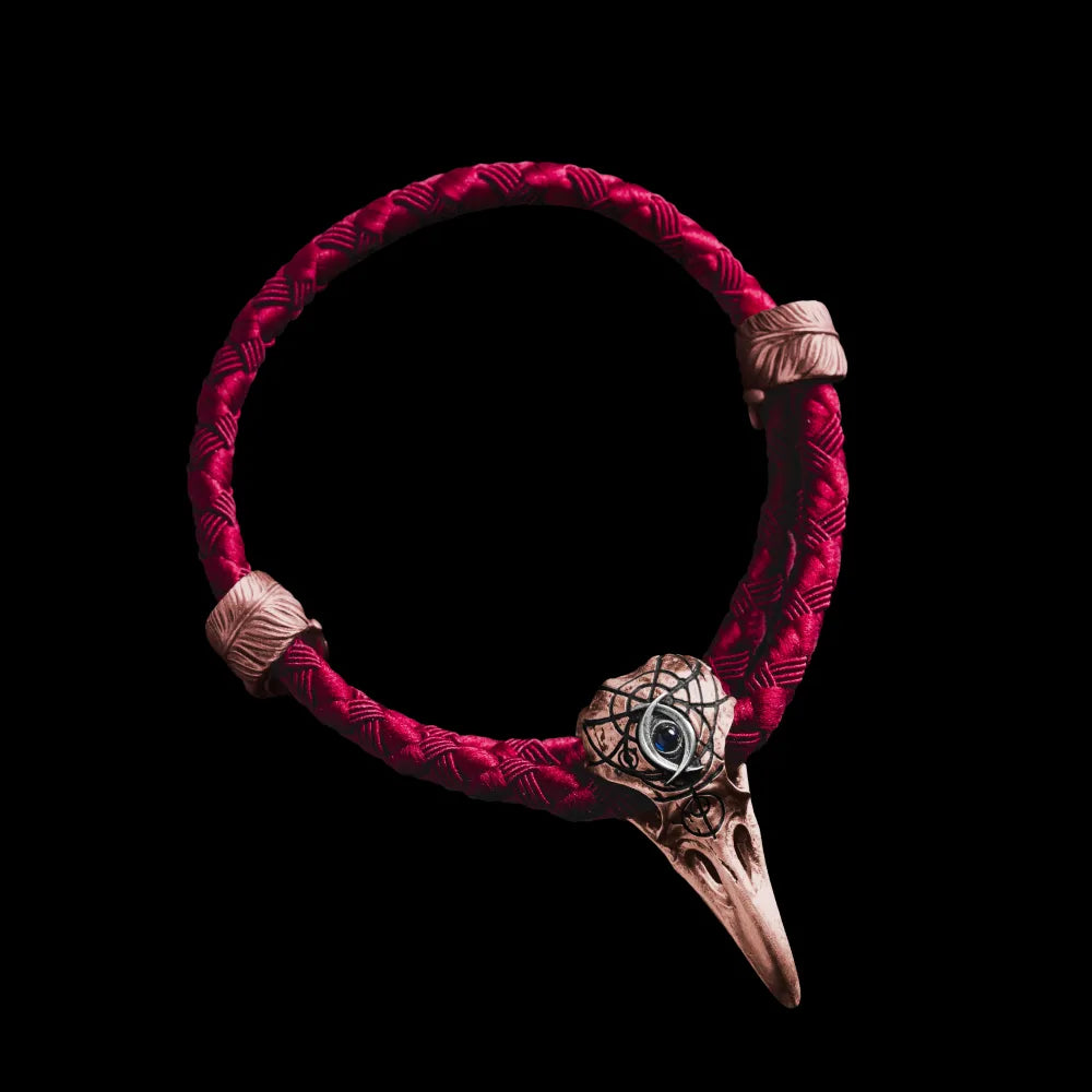 Raven Totem Rope Bracelet with Gemstone And Galaxy Engraving V61 ...