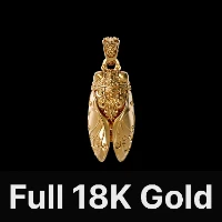 Cicada Pendant Full 18K Gold