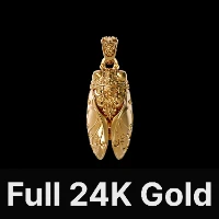 Cicada Pendant Full 24K Gold