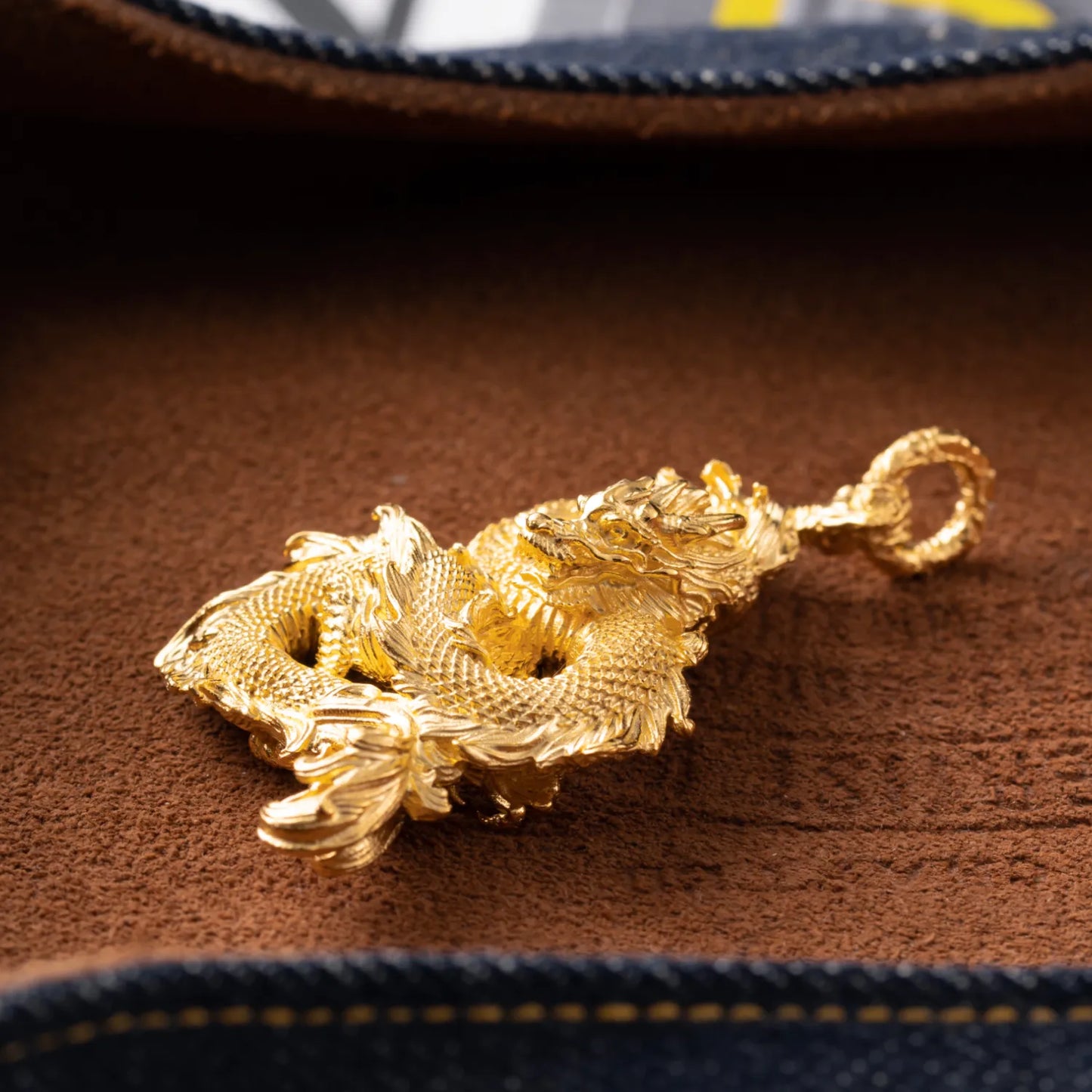 Customized 24K Gold Dragon Pendant Details 04