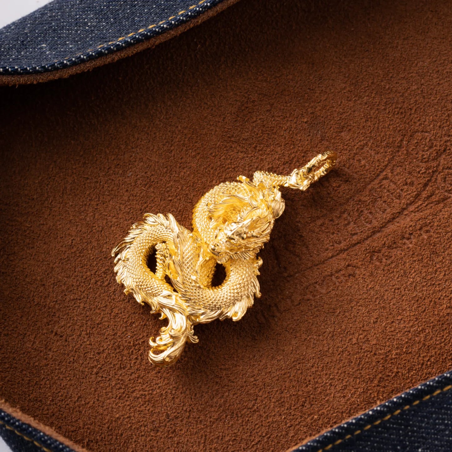 Customized 24K Gold Dragon Pendant Details 06