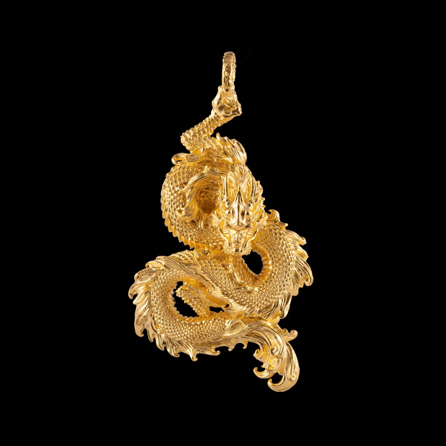 Customized 24K Gold Dragon Pendant
