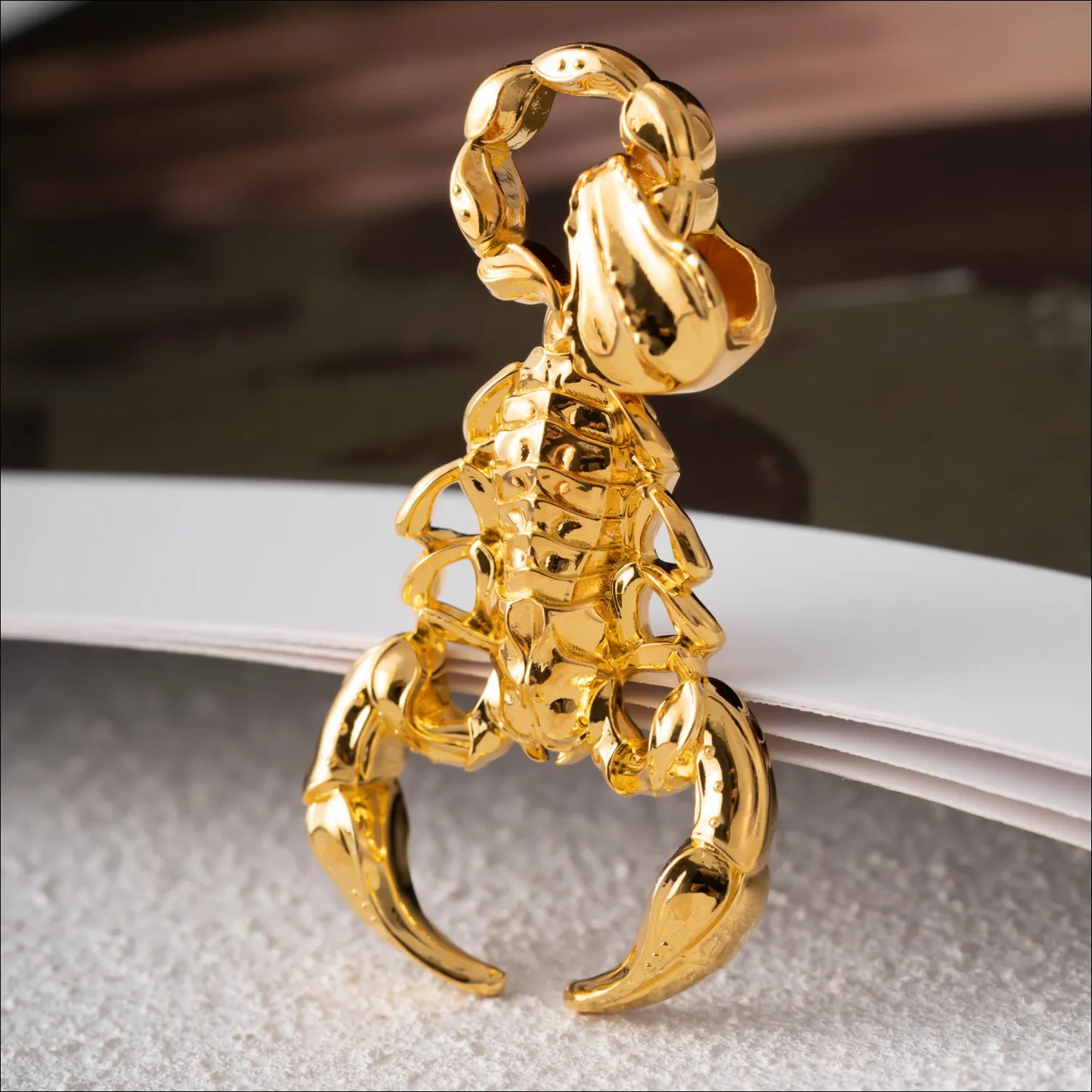 Customized 14K Gold Scorpion Pendant Details 02
