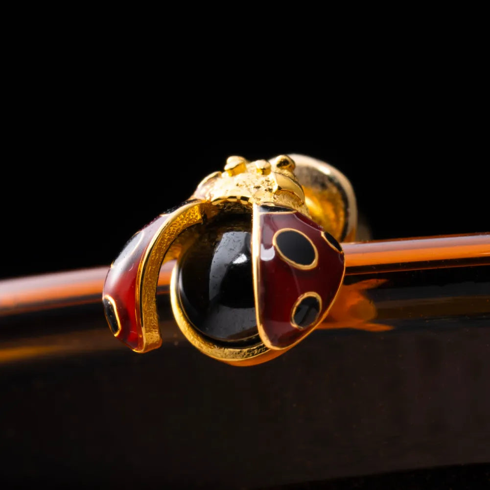 Customized Gold Vermeil Ladybug Studs Details 06