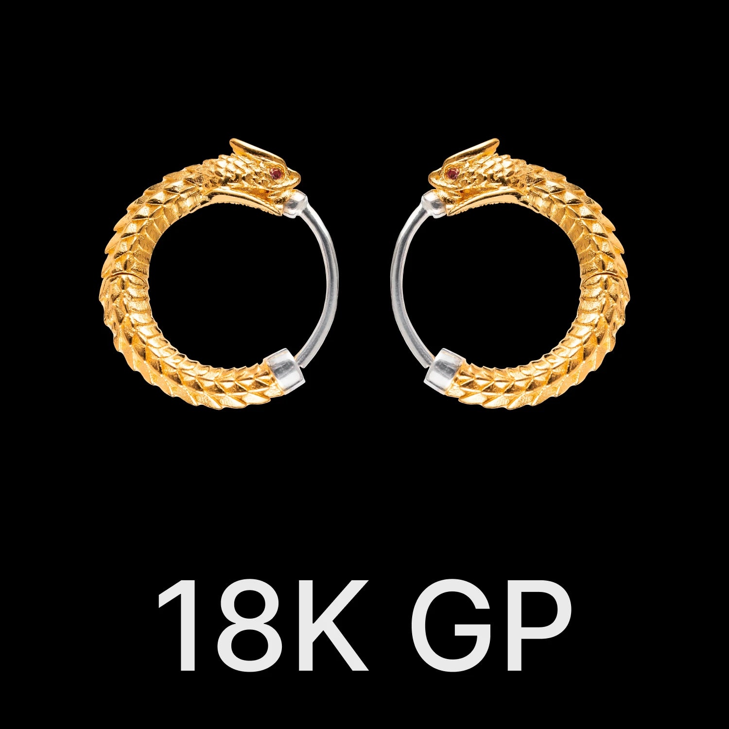 Ouroboros Earrings Gold Vermeil & Gemstone