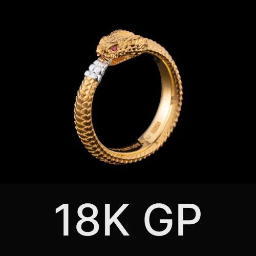 Ouroboros Ring Gold Vermeil & Gemstone