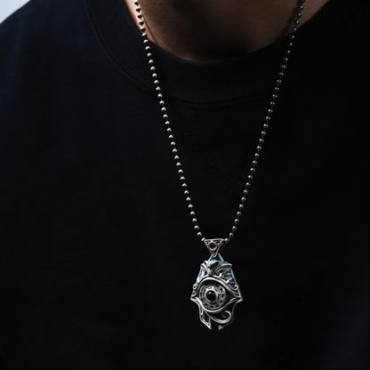 Customized OX.Silver Eye of Horus Spinner Pendant Details 3