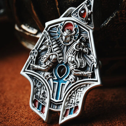 Customized OX.Silver Eye of Horus Spinner Pendant Details 6