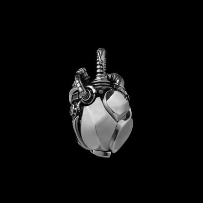 Customized OX.Silver Mechanical Heart Pendant
