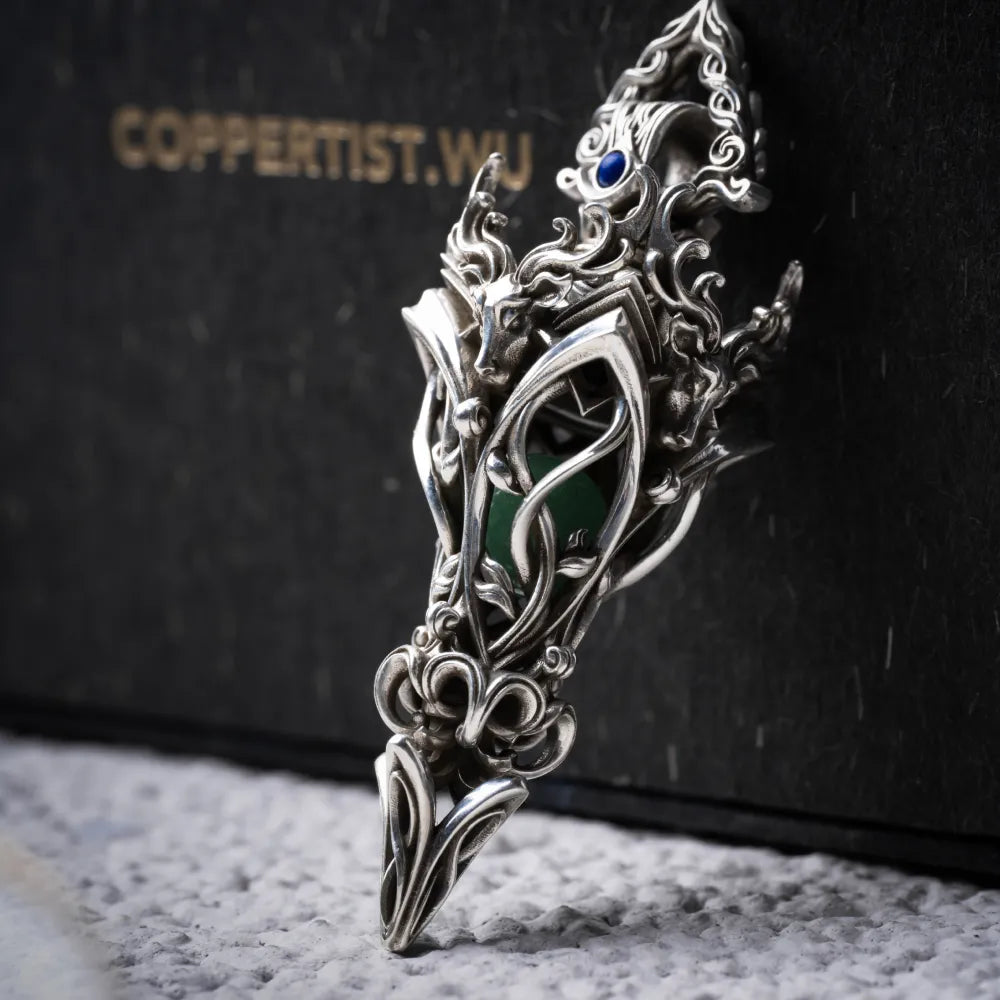 Customized OX.Silver Pendulum Pendant details 04