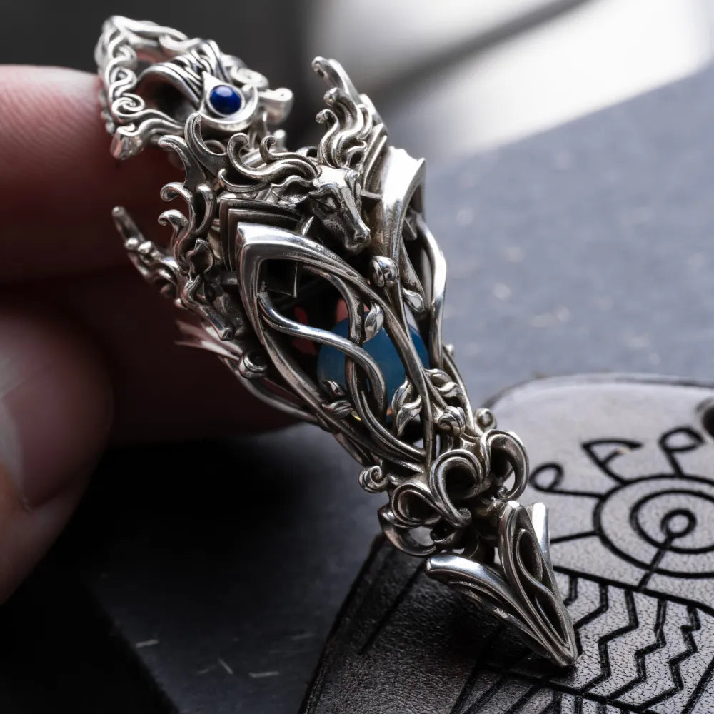 Customized OX.Silver Pendulum Pendant details 06