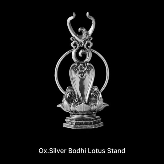 Customized Ox.Silver Bodhi Lotus Stand Details 08
