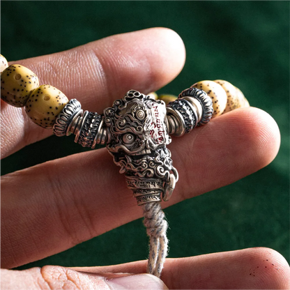Customized Ox.Silver Citipati Three Way Bead Details 02