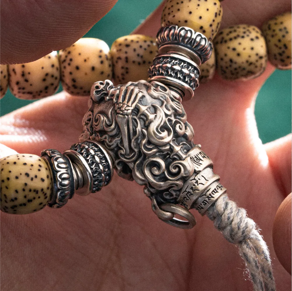 Customized Ox.Silver Citipati Three Way Bead Details 05