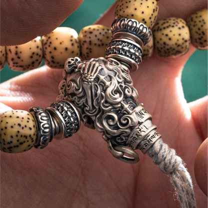 Customized Ox.Silver Citipati Three Way Bead Details 05