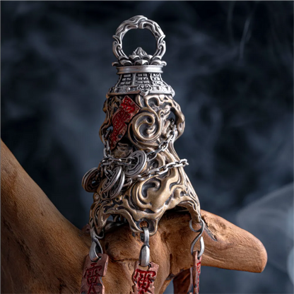Customized Ox.Silver With Copper Stormroot Dao Bell Details 02