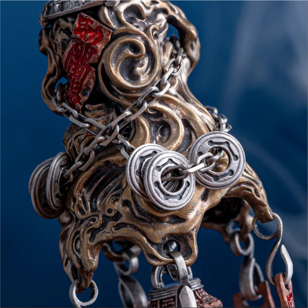 Customized Ox.Silver With Copper Stormroot Dao Bell Details 04